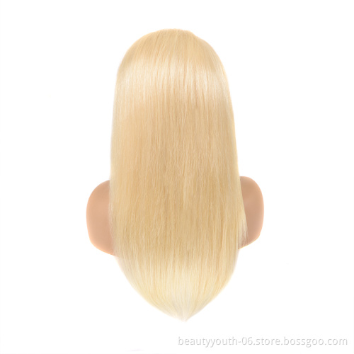 Brazilian 13x4 Lace Front Human Hair Wigs 613 Blonde Pre Plucked Straight Lace Wigs 150% Density Remy Hair Wig